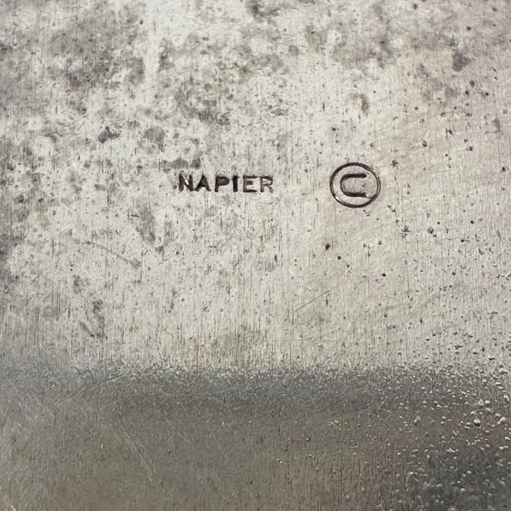 Napier Vintage Silver Plate Number One Finger Pointing Jigger Shot Glass Gray